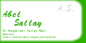 abel sallay business card